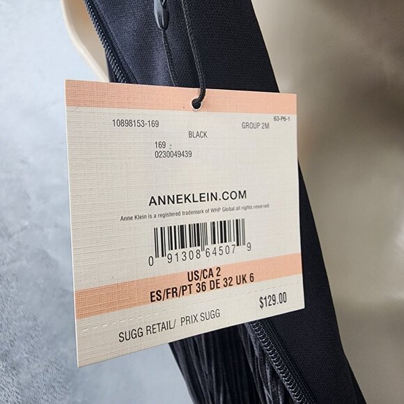 Anne Klein Size 2 Womens Black Pleated Sleeveless Wide Leg Jumpsuit - Picture 6 of 12